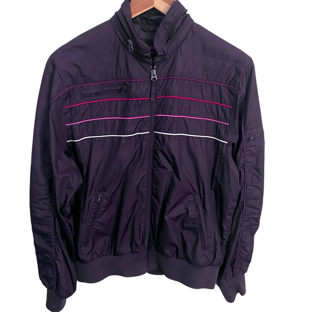 Ben Sherman Brown Jacket Men's Medium Lightweight Hood Harrington Windbreaker
